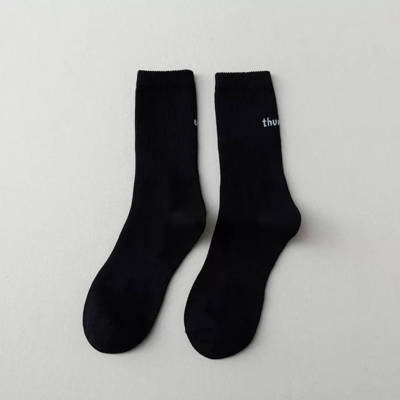 Tất Vớ Cổ Cao Nam Nữ Hàn Quốc Chữ P Phong Cách Thể Thao Học Sinh Chất Vải Cotton Thoáng Mát Khử Mùi