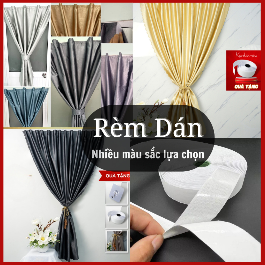 Rèm dán cửa sổ phòng ngủ không cần khoan, chống nắng [ TẶNG KÈM DÂY ...