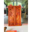 Tranh lý ngư vọng Nguyệt kênh bong sửa tay sắc nét gỗ hương