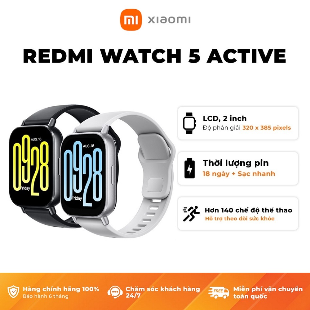 Ảnh Đồng Hồ Thông Minh Xiaomi Redmi Watch 5 ACTIVE / Watch 5 LITE | Nghe Gọi Bluetooth | Chống Nước | Bảo Hành 12 Tháng 4