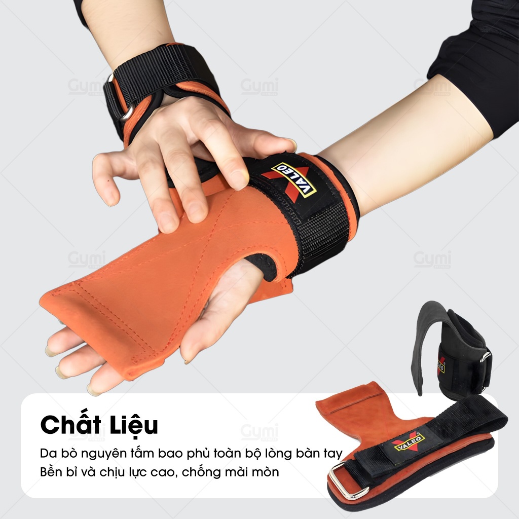 [1 Đôi] Dây Kéo Lưng VALEO - Quấn Cổ Tay Lifting Strap Da Valeo - KL-Valeo
