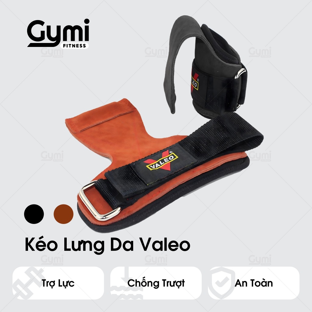 [1 Đôi] Dây Kéo Lưng VALEO - Quấn Cổ Tay Lifting Strap Da Valeo - KL-Valeo