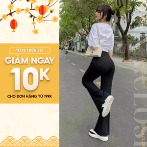 Quần Ống Loe Cạp Cao Vải Umi Hàng Cao Cấp, Quần Loe Vải Co Giãn Form Chuẩn Lên Dáng Xinh