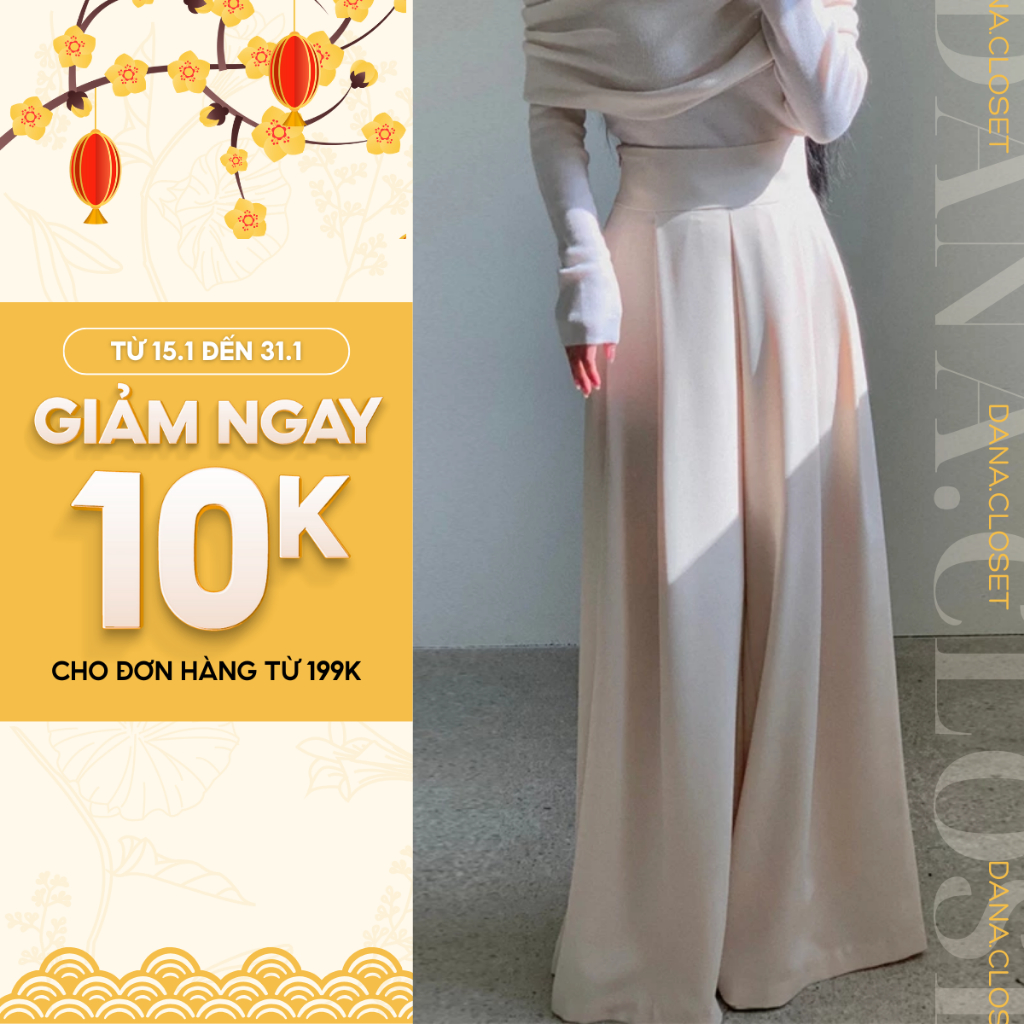 Quần Ống Váy 40-44cm Hàng Cao Cấp Size 35-80kg Ống Xoè Dáng Váy Xếp Ly, Quần Bigsie Nữ Lưng Cao Siêu Hách Dáng