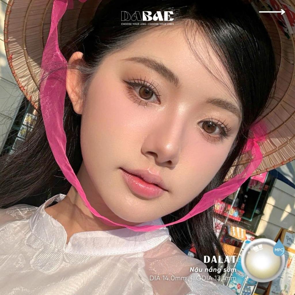 Lens 1 ngày có màu DABAE kính áp tròng nâu tự nhiên / xám tráng gương DIA 14mm độ 0-8 DALAT-HOIAN | BigBuy360 - bigbuy360.vn