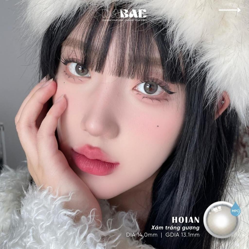 Lens 1 ngày có màu DABAE kính áp tròng nâu tự nhiên / xám tráng gương DIA 14mm độ 0-8 DALAT-HOIAN | BigBuy360 - bigbuy360.vn