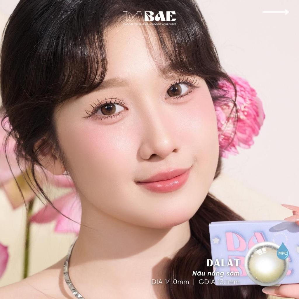Lens 1 ngày có màu DABAE kính áp tròng nâu tự nhiên / xám tráng gương DIA 14mm độ 0-8 DALAT-HOIAN | BigBuy360 - bigbuy360.vn