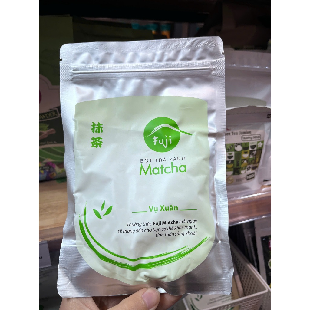 Bột Matcha Fuji 100g Nguyên Chất Chính Hãng, Bột Siêu Mịn Dùng Cho Pha Chế, Giảm Cân Và Dưỡng Da