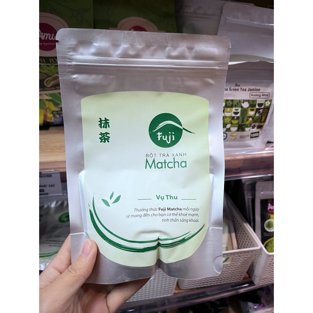Bột Matcha Fuji 100g Nguyên Chất Chính Hãng, Bột Siêu Mịn Dùng Cho Pha Chế, Giảm Cân Và Dưỡng Da