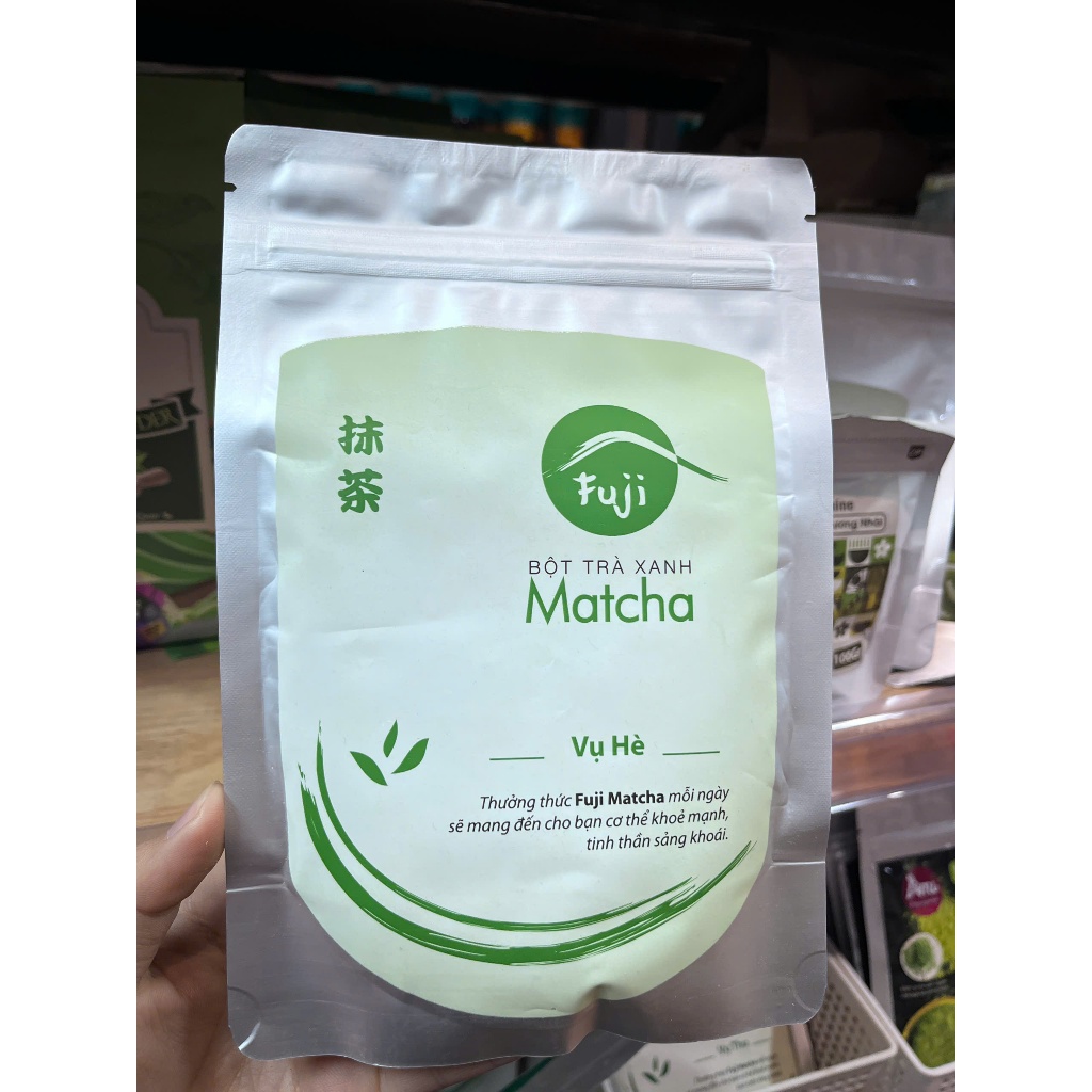 Bột Matcha Fuji 100g Nguyên Chất Chính Hãng, Bột Siêu Mịn Dùng Cho Pha Chế, Giảm Cân Và Dưỡng Da