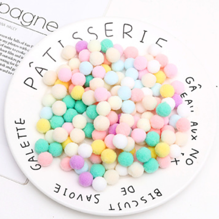 [20 viên] Pom pom trang trí nhiều size handmade DIY