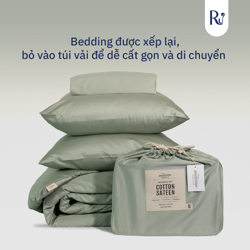 Ảnh Bộ Ga Giường Ru9 Cotton Sateen 4