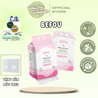 [BEFOU] Khăn Lau Mặt Đa Năng BEFOU Mềm Mịn, Siêu Thấm Hút, 200 miếng