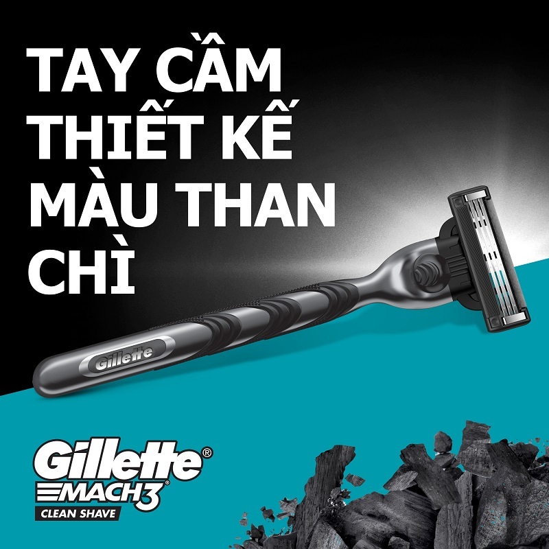 Ảnh Dao Cạo Râu GILLETTE Mach3 Clean Shave /Mach 3+/ Mach3 Turbo - Hộp 1 Cán 2 Lưỡi/1 Lưỡi 3
