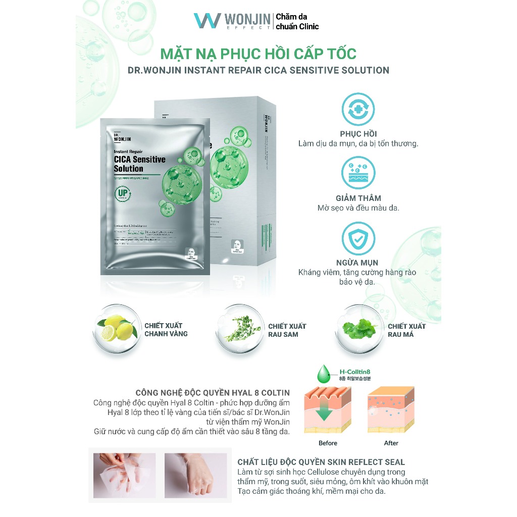 Ảnh Combo 10 Mặt Nạ Mix DR.WonJin Instant  Repair Solution Mask 30g x10 [KOL] 1