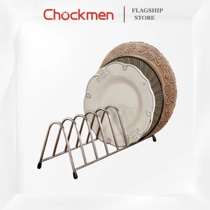 Khay Úp Đĩa CHOCKMEN Inox 18/10 Giá Úp Đĩa Để Trên Mặt Bàn Tủ Bếp Kệ Để Bát Đĩa Ráo Nước Không Trơn Trượt