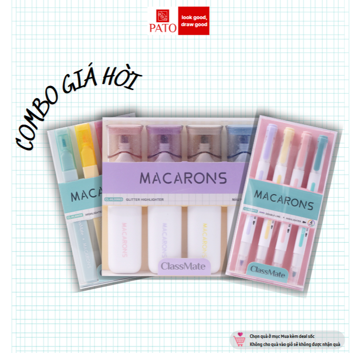 Combo 3 Bút Highlight Đa năng 5in1 Macarons, Bút Dạ Quang Ngòi Mềm Tạo Hiệu Ứng Ombre, Viết Calligrphy Trang Trí Sổ Vở