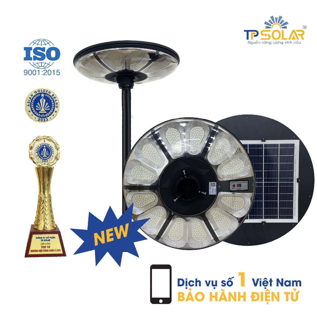 Đánh giá Đèn Năng Lượng Mặt Trời UFO TP Solar 800W TP-U800 | Chiếu sáng 360°, Cảm biến, BH 3 Năm