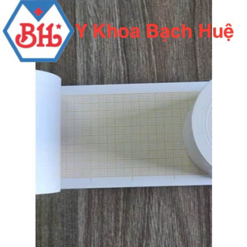 Hộp 10 cuộn GIẤY ĐIỆN TIM 3 cần kẻ sọc 63x30m. Giấy in điện tim 3 cần.