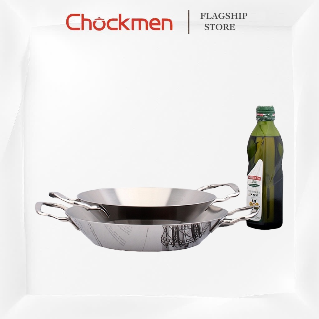 Nồi Đa Năng CHOCKMEN Inox 18/10 Size 20-24CM Chảo Rán Xào Đa Năng Chảo Nướng Bỏ Lò Dùng Mọi Loại Bếp