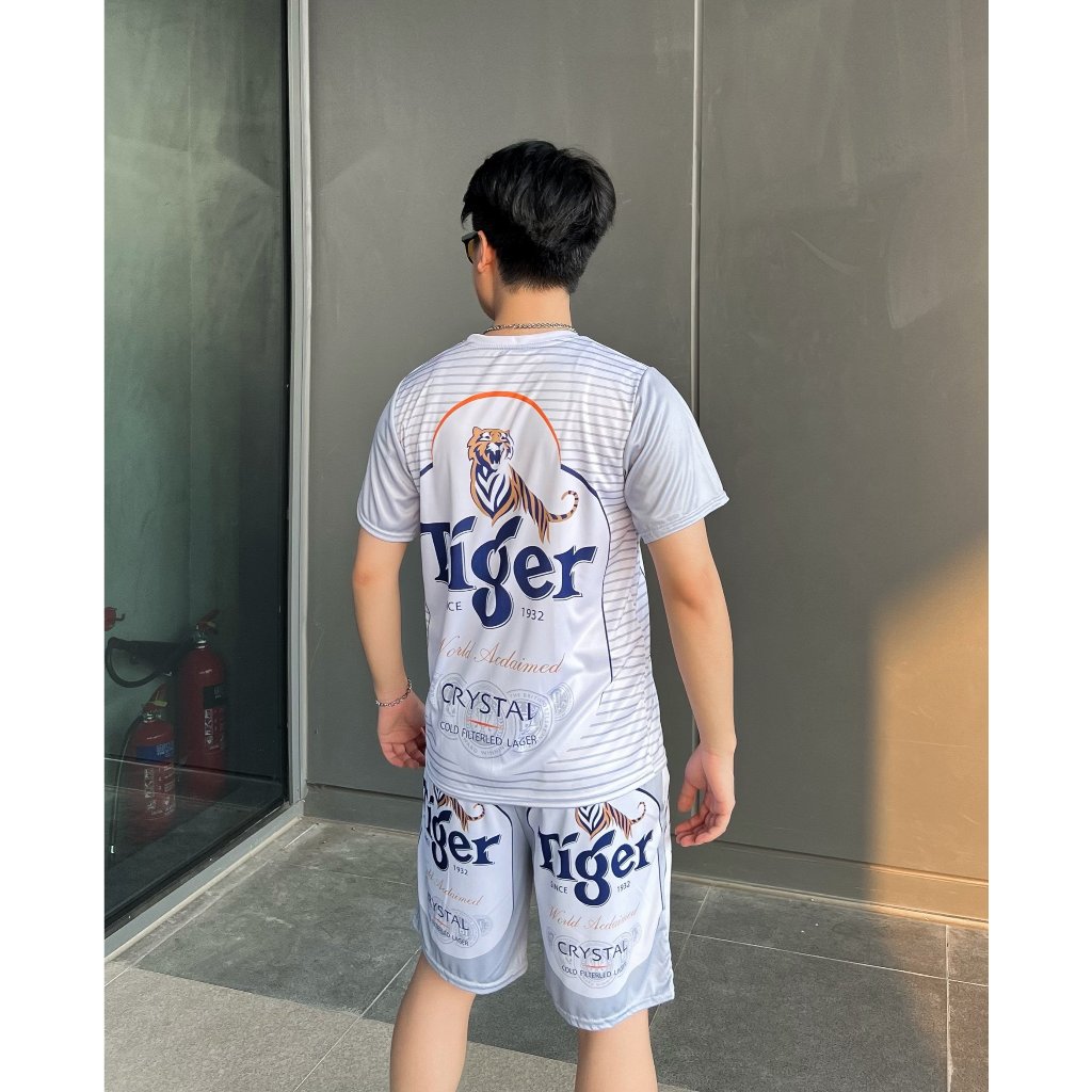 Bộ Bia TIGER BẠC 3D chất liệu thun lạnh đẹp phong cách thể thao, năng động trẻ trung thoải mái - BC