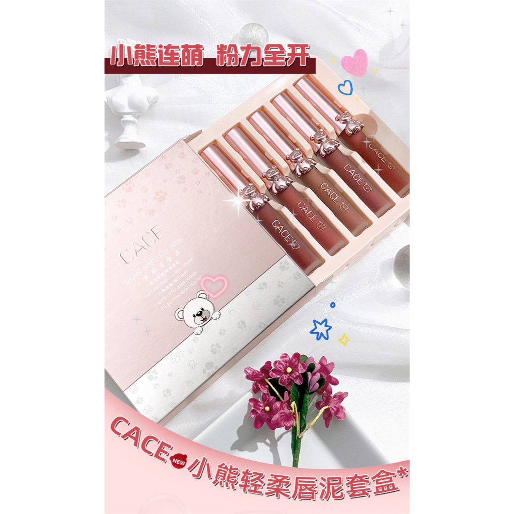 Son Kem CaCe Set 5 Cây 5 Màu Dễ Dùng | Shopee Việt Nam