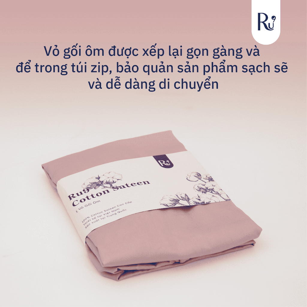 Ảnh Vỏ Gối Ôm Cotton Sateen Ru9 4
