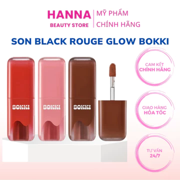 [Date 1/2027] Son Tint Bóng Black Rouge Glow Bokki Tint căng mọng, mềm môi, Hanna Beauty Store