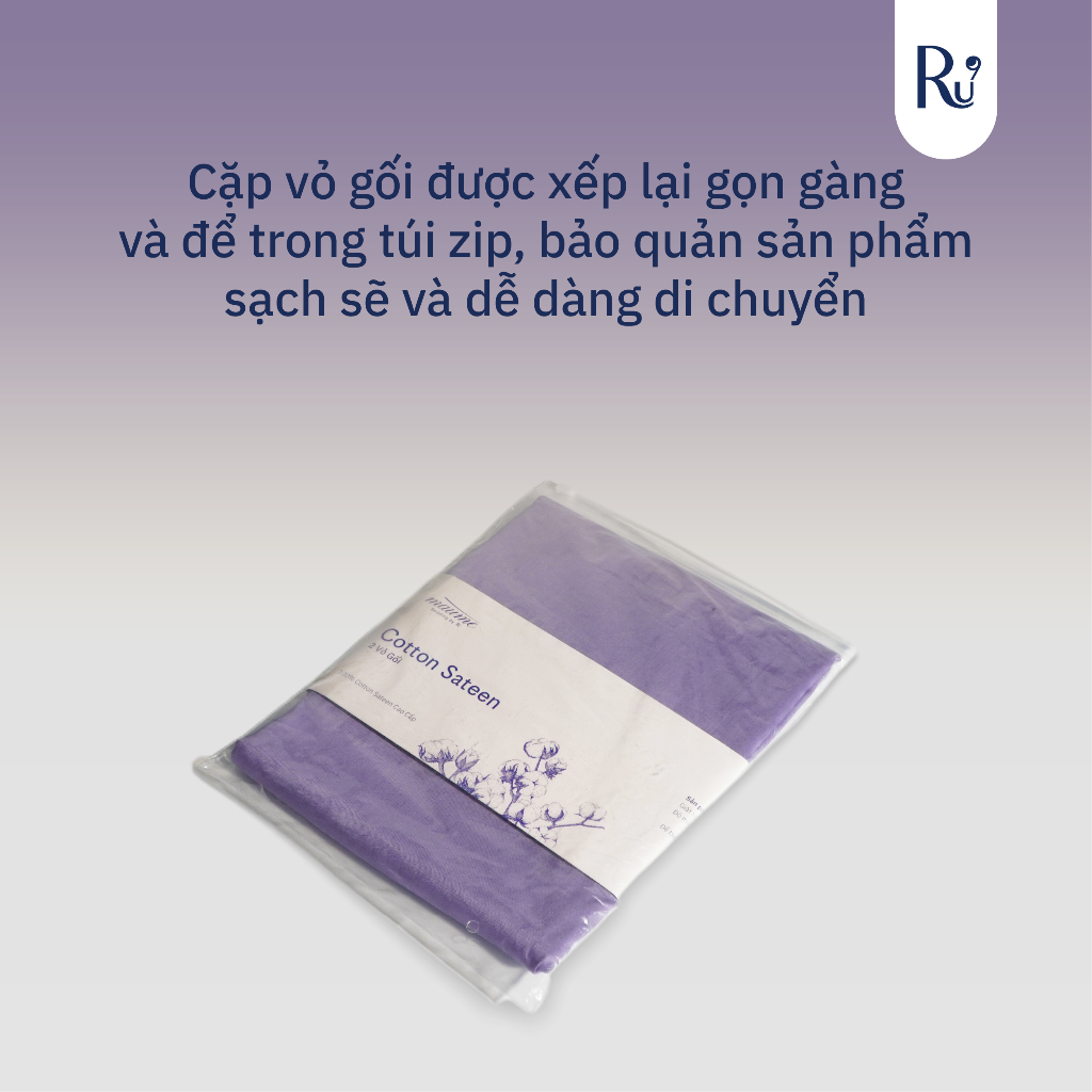 Ảnh Bộ Vỏ Gối Cotton Sateen Ru9 4