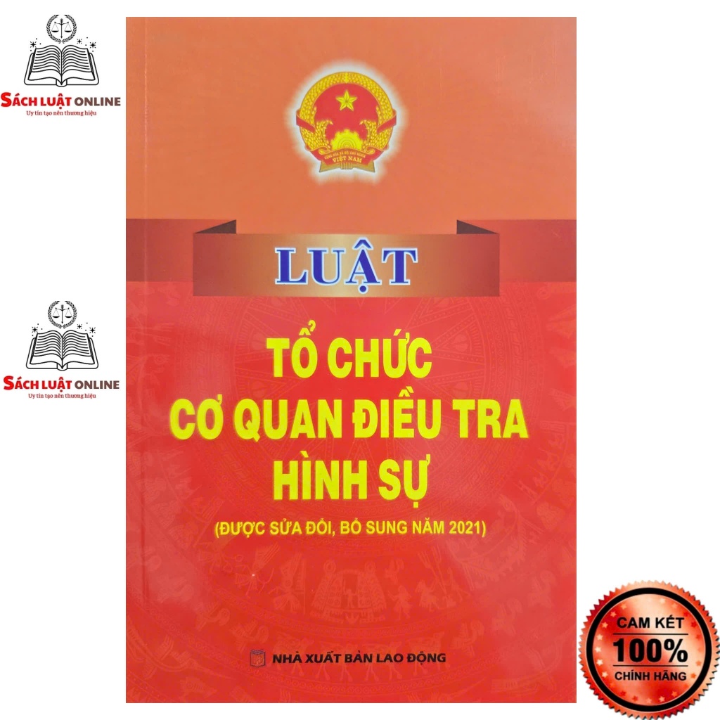 Sách LV2 - Luật tổ chức cơ quan điều tra hình sự (NXB Lao động)