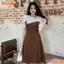 Đầm thiết kế BEMINE cổ V phối cách điệu dáng chữ A tùng xếp ly phù hợp đi làm, đi chơi-MT9987