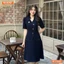 Đầm thiết kế BEMINE cổ sơ mi vạt kiểu có nút dáng chữ A phù hợp đi làm-MT9991
