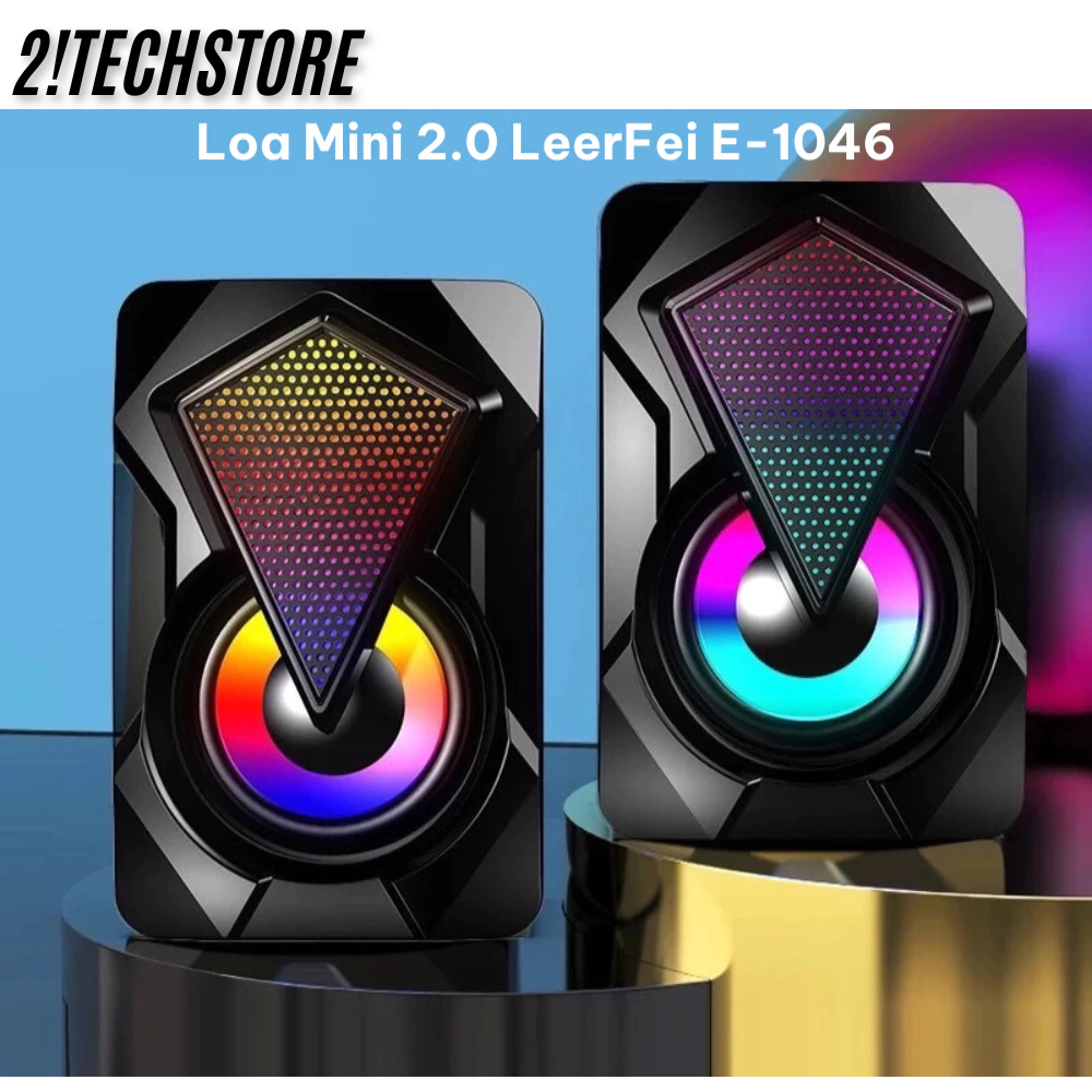 Loa Mini 2.0 LeerFei E-1046 - Loa Vi Tính Mini LED RGB Nghe Cực Êm. BH ...
