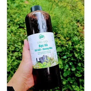 1 lít Dầu gội bạc hà - bồ kết hương nhu - giảm gầu làm mát da đầu