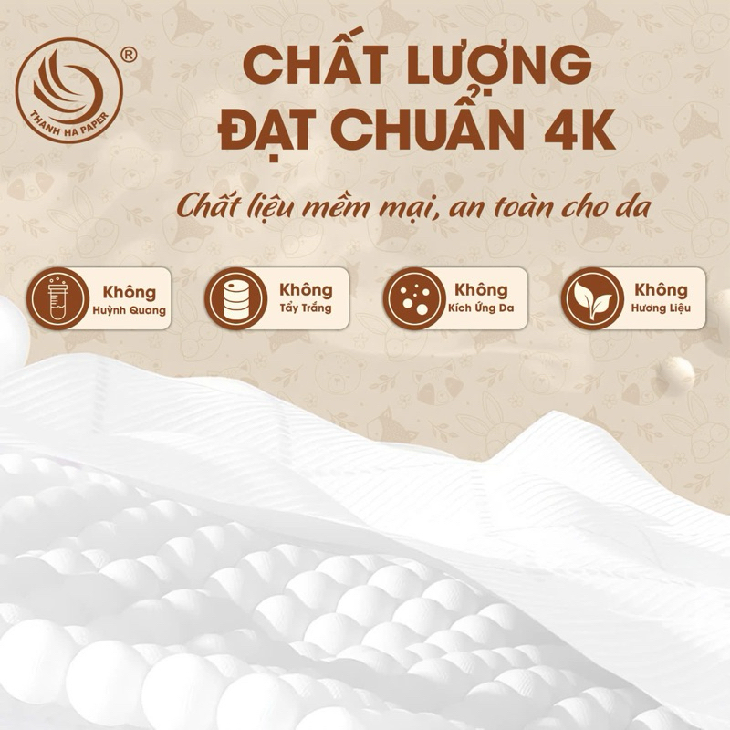 Nâu, ComBo 6 Bịch, Giấy Rút Treo Tường Thanh Hà, 1280 tờ 4 lớp, Tặng 2 Móc Treo Đôi, 140mmx175mm