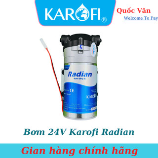 Bơm 24V Karofi Radian - Hàng Chính Hãng - Bảo Hành 6 Tháng - Tặng kèm cút bơm nối nhanh