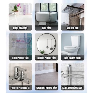 Xịt tẩy cặn canxi BIKI BATHROOM CLEANER 500ML tẩy kính, vòi sen,vòi lavabo, chậu sứ, chậu rửa mặt, gạch men, gương soi