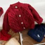 quảng châu - Cardigan Đỏ tết cho bé trai bé gái len thừng từ 6-16kg chất mềm mại vừa form cho bé