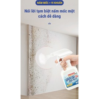 Xịt tẩy nấm mốc tường Bashiyomi 330ml công nghệ Nhật Bản đa năng dùng cho cả mốc silicone, mốc lâu ngày , mốc thạch cao
