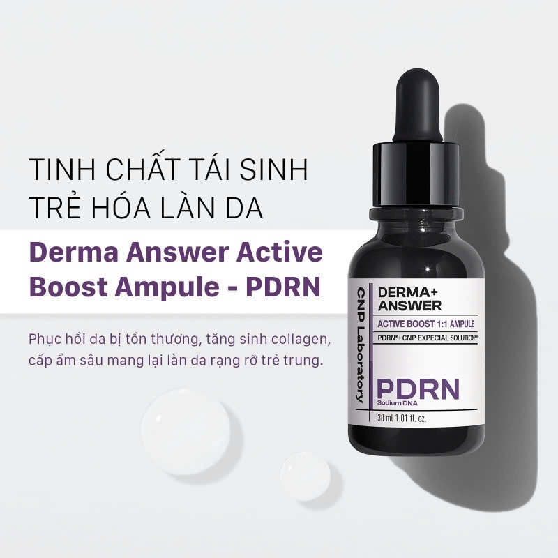 Serum CNP PDRN căng bóng sáng da hỗ trợ tái sinh Derma Answer Active Boost Ampule