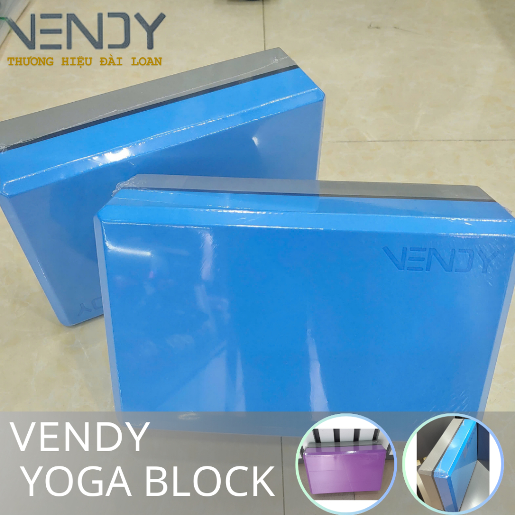 Gạch Tập Yoga, Gối Tập Yoga Xốp Cao Cấp EVA VENDY Độ Êm Cao - Hàng Chính Hãng Đài Loan (1 Cái)