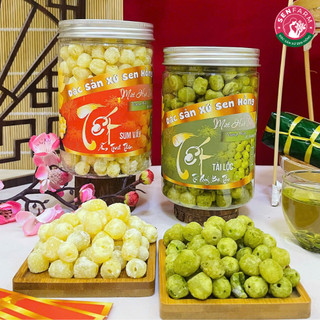 COMBO 2 Loại Mứt Hạt Sen 2 vị (trà xanh + truyền thống) thượng hạng Senfarm - Mứt Tết - Bánh Tết - Quà Tết