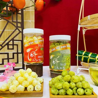COMBO 2 Loại Mứt Hạt Sen 2 vị (trà xanh + truyền thống) thượng hạng Senfarm - Mứt Tết - Bánh Tết - Quà Tết