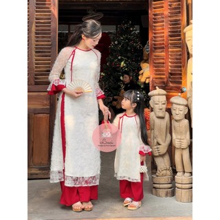 Áo Dài Thiết Kế cho Mẹ & Bé Gái " Ý Nhi "