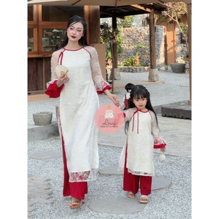 Áo Dài Thiết Kế cho Mẹ & Bé Gái " Ý Nhi "