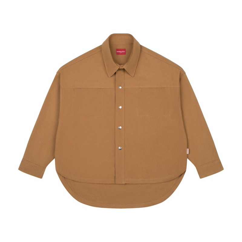 “WHENEVER” Áo Khoác Chất Liệu Khaki - POCKET KHAKI JACKET / BUFF BROWN ...