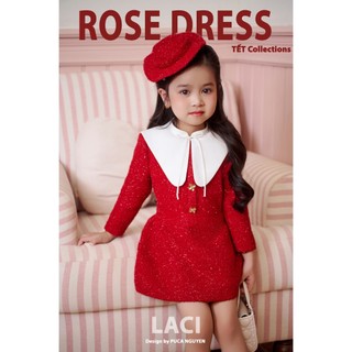 Set Váy Dạ TẾT Cho Bé " ROSE " Thiết Kế