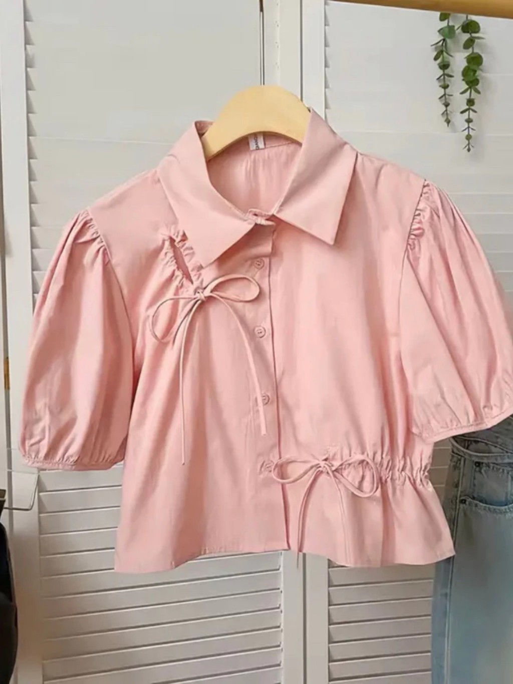 Áo Kiểu Nữ SƠ MI RÚT EO KHOÉT LỖ CÁ TÍNH THỜI TRANG- Dài Áo 46-48cm ...