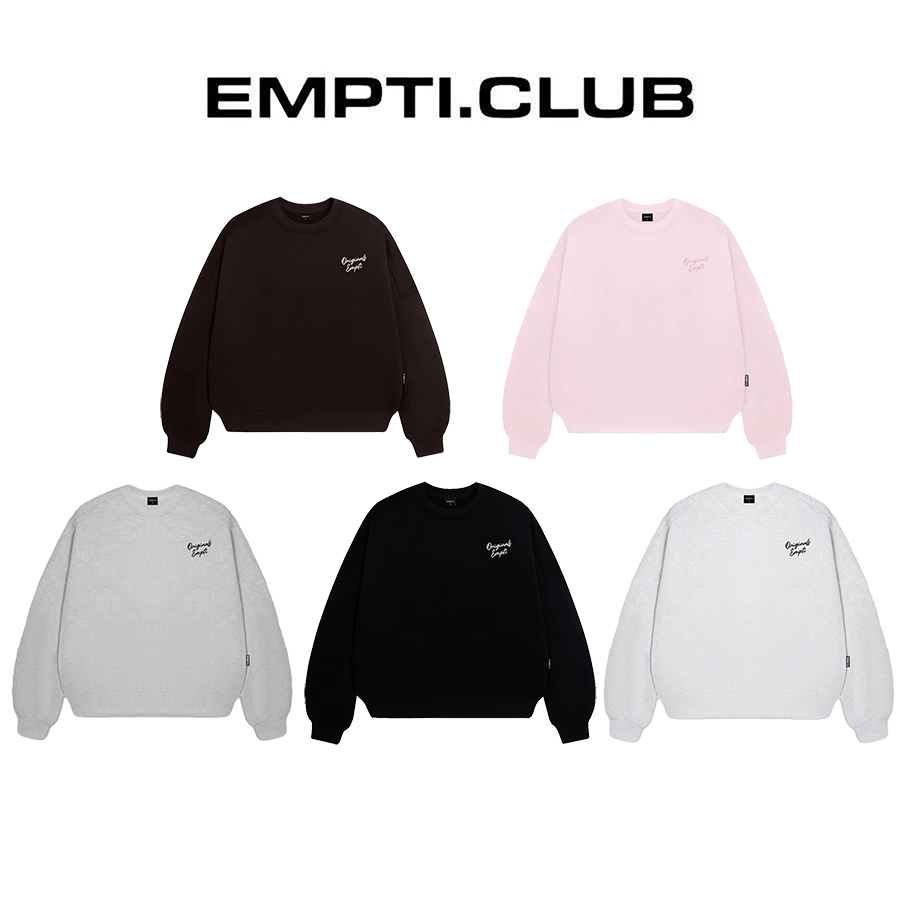 ÁO SWEATER BOXY THÊU EMPTI ORIGINALS FORM RỘNG UNISEX NAM NỮ SW-01 ...