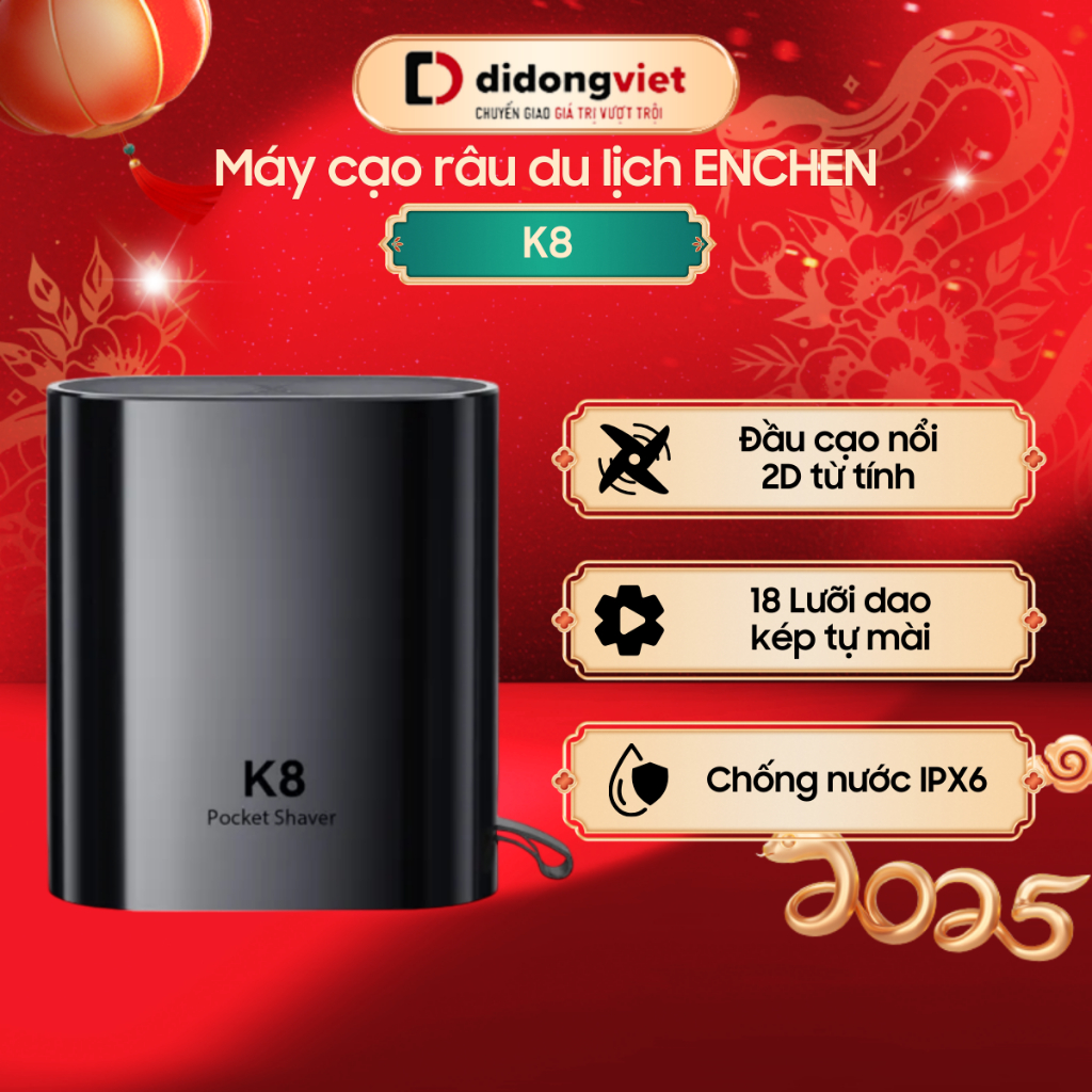 Máy cạo râu ENCHEN K8 | Thiết kế du lịch nhỏ gọn - Đầu cạo nổi 2D từ ...